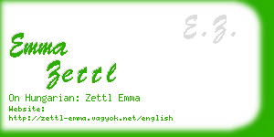 emma zettl business card